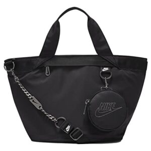 Nike Sportswear Futura Luxe Women's Tote Purse Bag (10L) (Black/Light Smoke Grey)