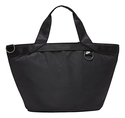 Nike Sportswear Futura Luxe Women's Tote Purse Bag (10L) (Black/Light Smoke Grey)