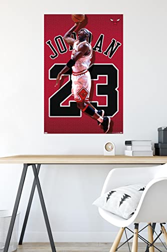Trends International Michael Jordan - Jersey Wall Poster, 22.375" x 34", Unframed Version