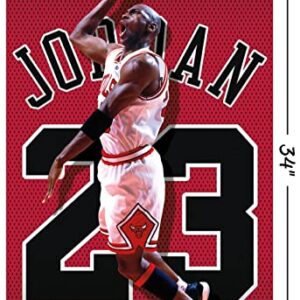 Trends International Michael Jordan - Jersey Wall Poster, 22.375" x 34", Unframed Version