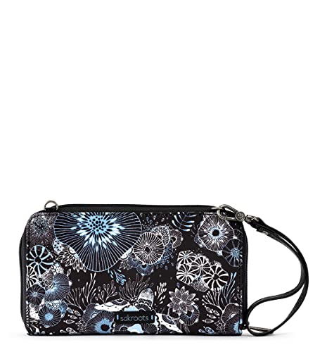 Sakroots womens Eco-twill Large Smartphone Crossbody Bag in Convertible Purse with Detachable Wristlet Strap Inclu, Midnight Seascape, One Size US