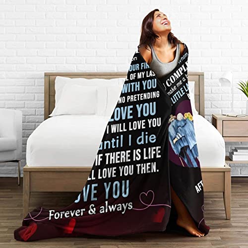 LLARREH to My Love Blanket Wife Husband Boyfriend Girlfriend Throw Blankets for Couch Sofa Positive Encourage Gift for Anniversary Birthday 50X60 Inch