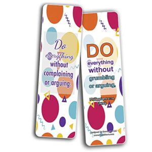 Devotional Bible Verses for Kids Bookmarks Cards (30 Pack) - Life Changing Scriptures - Basket Stuffers for Good Friday Easter Children Day Thanksgiving Christmas Sunday School for Boys and Girls