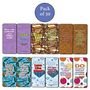 Devotional Bible Verses for Kids Bookmarks Cards (30 Pack) - Life Changing Scriptures - Basket Stuffers for Good Friday Easter Children Day Thanksgiving Christmas Sunday School for Boys and Girls