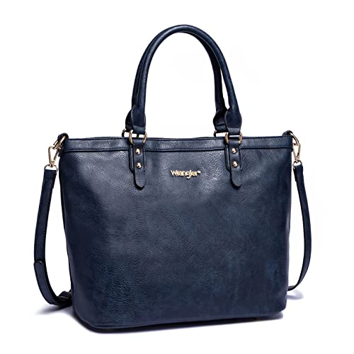 Montana West Wrangler Hobo Bags Women's Purses and Handbags Navy Single Shoulder Crossbody Tote Bag with Adjustable Shoulder Strap Top Handle Satchel, B2B-WG17-8317NY