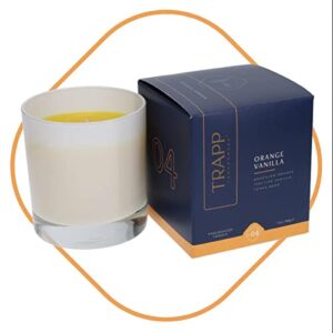 Trapp 7oz Signature Poured Scented Candle - No. 4 Orange Vanilla - Fruity Fragranced Luxury Candle, up to 50 Hour Burn - Notes of Brazilian Orange, Tahitian Vanilla, Tonka Bean