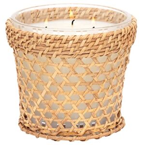 NEST New York Cedar Leaf & Lavender Decorative Rattan Scented 3-Wick Candle, 21 Ounces