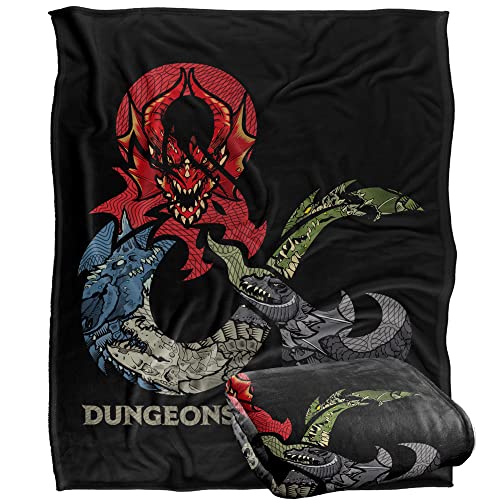 Dungeons and Dragons Dragons in Dragons Silky Touch Super Soft Throw Blanket 50" x 60"