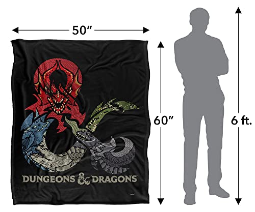 Dungeons and Dragons Dragons in Dragons Silky Touch Super Soft Throw Blanket 50" x 60"