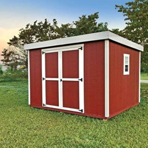 OverEZ Outdoor Storage Shed (﻿10 ft. x 10 ft. x 7.5 ft), Pinewood USA Made Shed Kit In A Box, Double Doors, Windows, Large Storage Shed For Lawn Equipment and Outdoor Gear (Shed Floor Sold Separately)