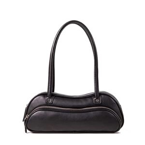 shoulder bag for women leather 90s shoulder purse trendy top handle bags designer tote handbag balck