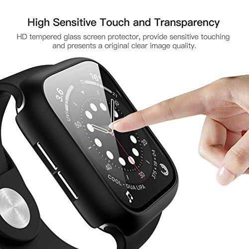 14 Pack Case for Apple Watch Series 8 & Series 7 41mm with Tempered Glass Screen Protector, Haojavo PC Hard Ultra-Thin Scratch Resistant Bumper Protective Cover for iWatch Series 8 7 41mm Accessories