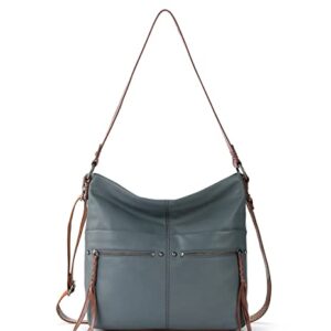 The Sak womens Ashland Bucket Bag In Leather, Dusty Blue Ii, One Size US