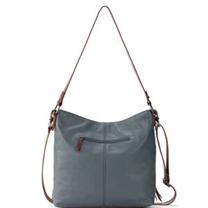 The Sak womens Ashland Bucket Bag In Leather, Dusty Blue Ii, One Size US