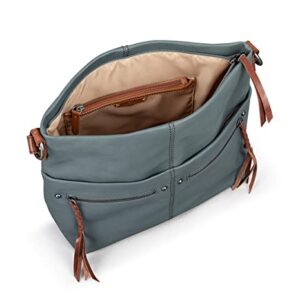 The Sak womens Ashland Bucket Bag In Leather, Dusty Blue Ii, One Size US