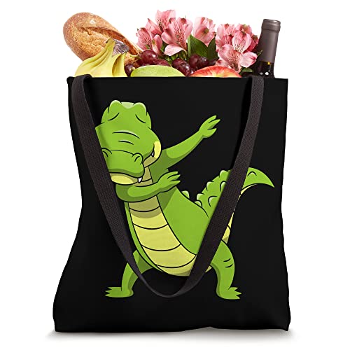 Dabbing Alligator T-shirt Crocodile shirt Men Women Kids Tote Bag