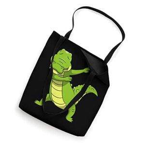 Dabbing Alligator T-shirt Crocodile shirt Men Women Kids Tote Bag