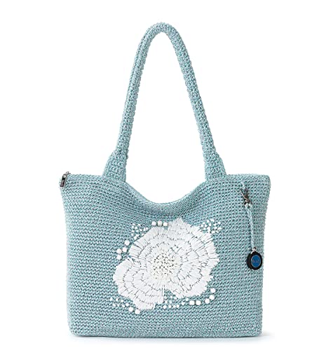 The Sak womens Classics Hand-crochet Carry-all Crafted Classics Hand Crochet Carry All, Chambray Floral Embroidery, One Size US