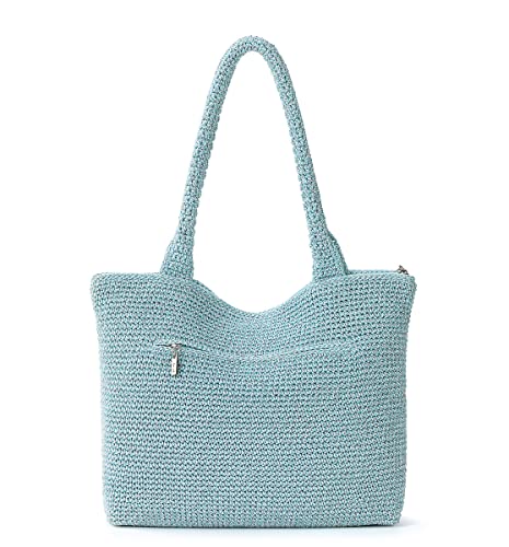 The Sak womens Classics Hand-crochet Carry-all Crafted Classics Hand Crochet Carry All, Chambray Floral Embroidery, One Size US