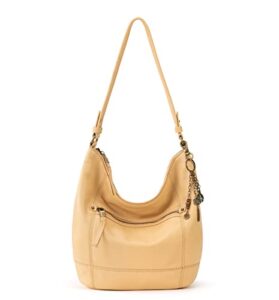 the sak womens leather, & silhouette, sequoia hobo bag in leather soft slouchy silhouette timeless elevated design, buttercup ii, one size us