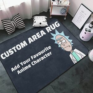 custom anime rug with your favorite cartoon | multiple sizes and colors | free design modification | soft, comfortable and non-slip | daycare rugs for kids | size 84″x60″