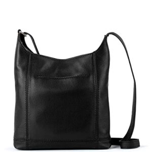 The Sak womens De Young Leather Crossbody Bag, Black Ii, One Size US