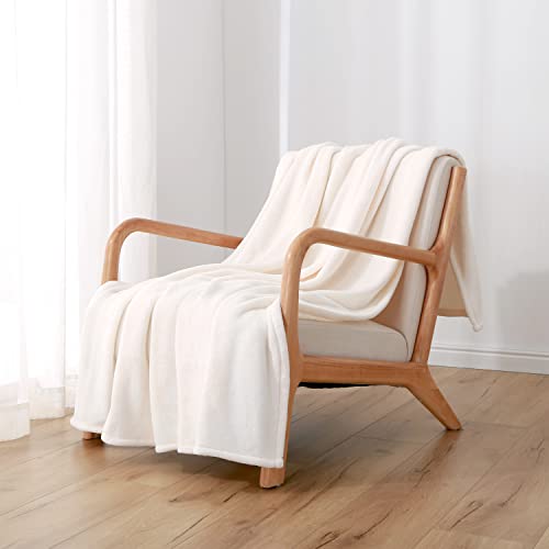 Berkshire VelvetLoft Plush Throw | VelvetLoft All-Season Plush Throw | Cream | Throw (60" x 70")