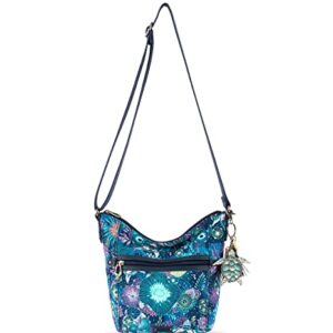 Sakroots Sequoia Eco-Twill Small Hobo, Royal Blue Seascape