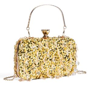 omatta women’s evening handbags,rhinestone beaded sequin evening handbags party prom purse bridal clutch purses fancy crossbody bag
