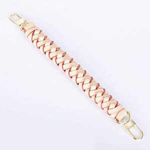 Genuine Vachetta Leather Braided Handle Compatible for Beaubourg Hobo Top Handle Neonoe Strap (Yellow Extended Version)