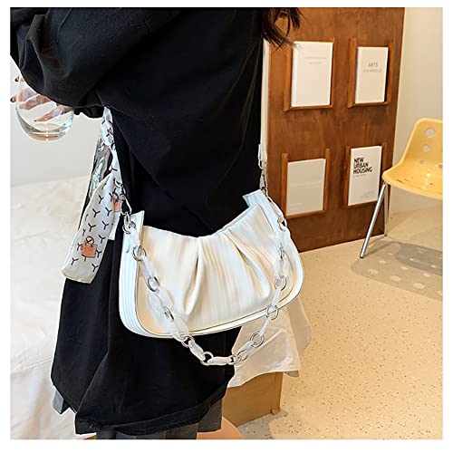 JRNDNIUO Small Cloud Bag for Women Dumpling Crossbody Purse Trendy Ruched Handbag Fashion Shoulder Purses