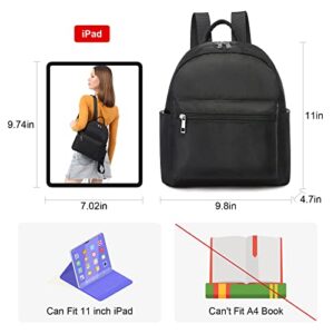 LOVEVOOK Mini Backpack for Women Purse Fashion Small Black Backpack for Girls Waterproof