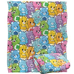 care bears blanket, 50″ x 60″ very many bears pattern silky touch super soft throw blanket