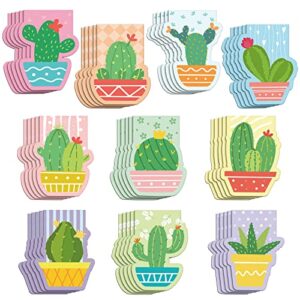 50 pieces cactus magnetic bookmarks cute green plants magnet page holder clip gift for students teachers office school supplies (cactus style)