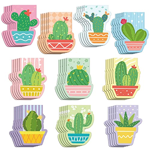 50 Pieces Cactus Magnetic Bookmarks Cute Green Plants Magnet Page Holder Clip Gift for Students Teachers Office School Supplies (Cactus Style)