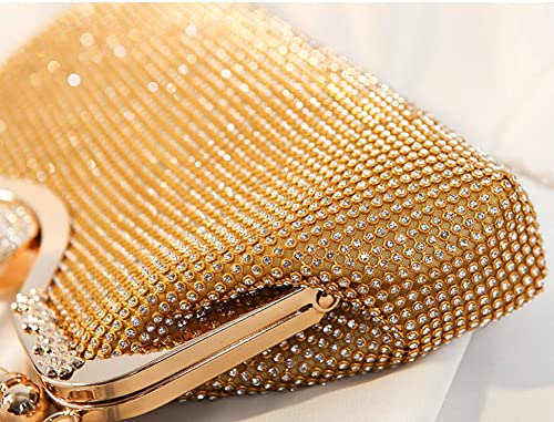 Women's Evening Clutch Purse Retro Crystal Tote Bag Wedding Party Glitter Purse Evening Handbags