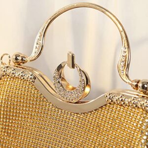 Women's Evening Clutch Purse Retro Crystal Tote Bag Wedding Party Glitter Purse Evening Handbags