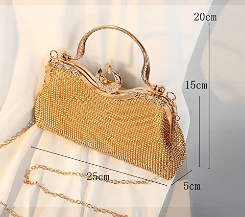 Women's Evening Clutch Purse Retro Crystal Tote Bag Wedding Party Glitter Purse Evening Handbags