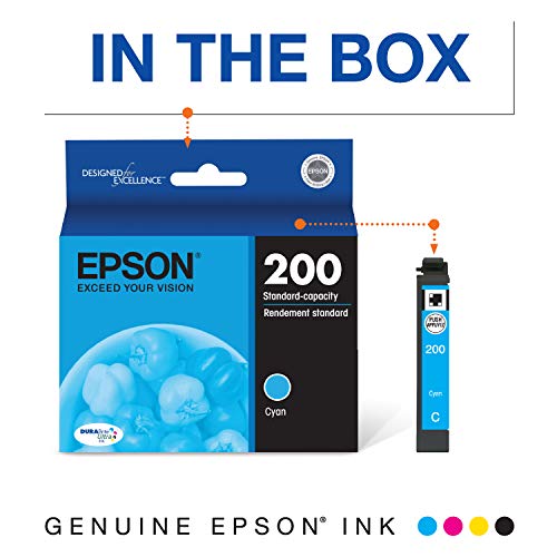Epson T200 DURABrite Ultra Ink Standard Capacity Black Cartridge (T200120-S) T200 DURABrite Ultra -Ink Standard Capacity Magenta & EPSON T200 DURABrite Ultra