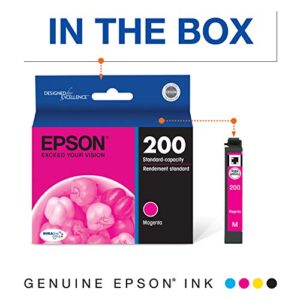 Epson T200 DURABrite Ultra Ink Standard Capacity Black Cartridge (T200120-S) T200 DURABrite Ultra -Ink Standard Capacity Magenta & EPSON T200 DURABrite Ultra