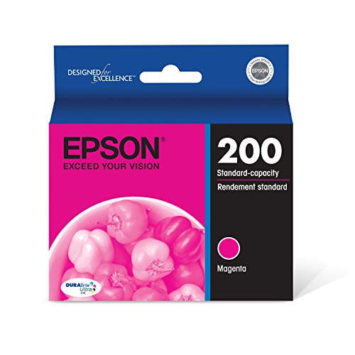 Epson T200 DURABrite Ultra Ink Standard Capacity Black Cartridge (T200120-S) T200 DURABrite Ultra -Ink Standard Capacity Magenta & EPSON T200 DURABrite Ultra