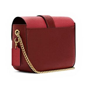 COACH Womens Gemma Crossbody In Colorblock With Butterfly Buckle Strawberry Haze/Cranberry