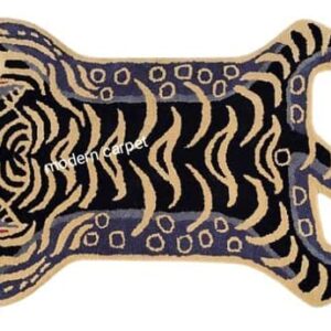 Generic Tibetan Tiger Rugs Skin Shape 2x3 Ft Area Rugs for Resistant Carpet Handmade Tufted 100% Woolen Rugs Animal Carpet for Kid Room Bedroom by Modern Carpet (2X3 FEET), Multicolor