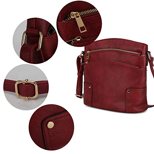 MKF Collection Crossbody Bag for Women, Designer Crossover Lady Shoulderbag Messenger