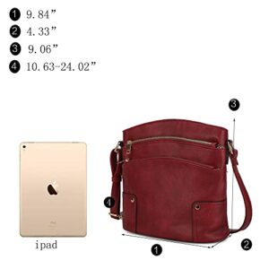 MKF Collection Crossbody Bag for Women, Designer Crossover Lady Shoulderbag Messenger