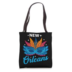 new orleans funny mardi gras party graphic tote bag