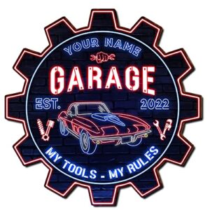 v vibepy-all over printed personalized garage sign, my tool my rules us flag, car garage wooden sign, 12×12″, 18×18″, dad garage signs, garage signs vintage, garage storage sign, father garage sign, garage sign for men, man cave,game room decor father day