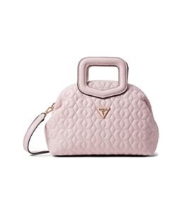 guess errin small frame clutch powder pink logo one size