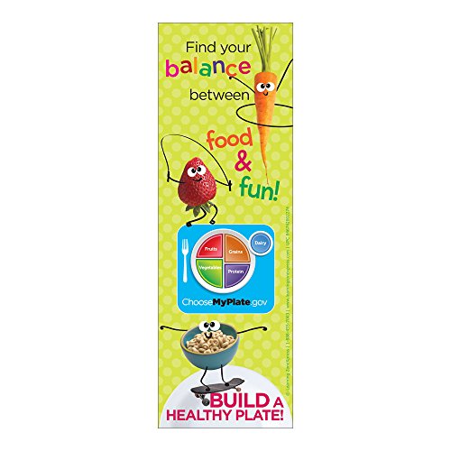 100 Nutrition Bookmarks for Kids | USDA Kids MyPlate Bookmarks | 2 ½” x 7 ½”, 100 per Package, 2-Sided