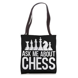 Funny Chess Player Chess Master - Ask Me About Chess Tote Bag